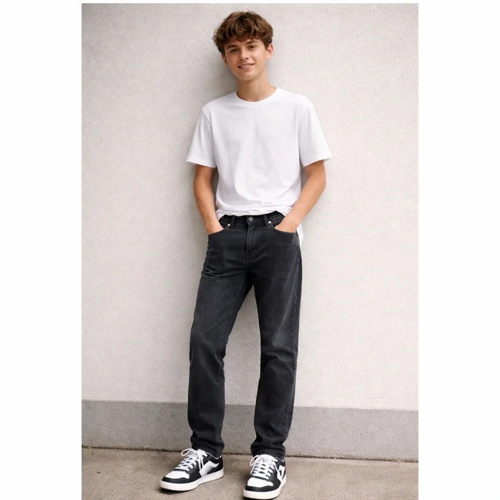 The Children’s Place Boys Gray Stretch Jeans Relaxed Fit Size 16
